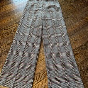Plaid Wide Leg Women's Pants